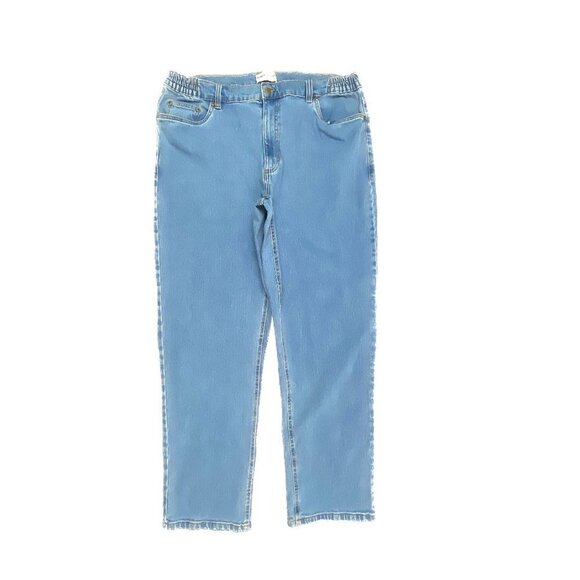 John Blair Straight Leg Side Elastic 40x32 Medium Wash Blue Denim jeans - Picture 1 of 3